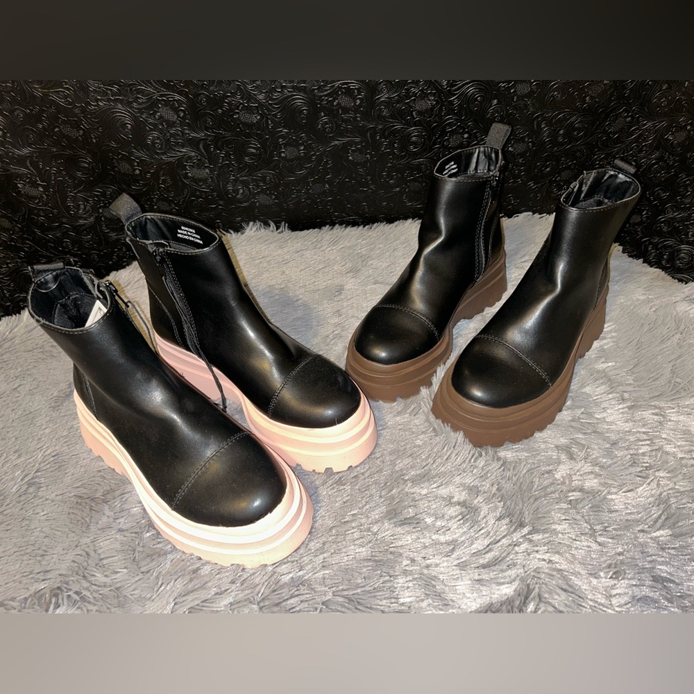 Pink n Black bootie